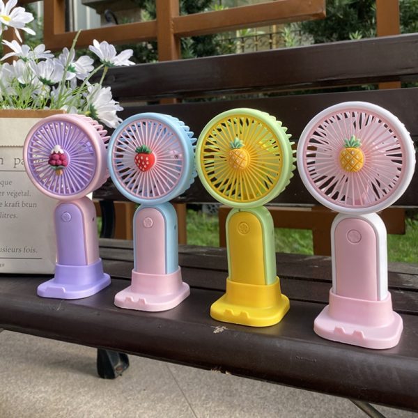 usb rechargeable mini fan with phone stand