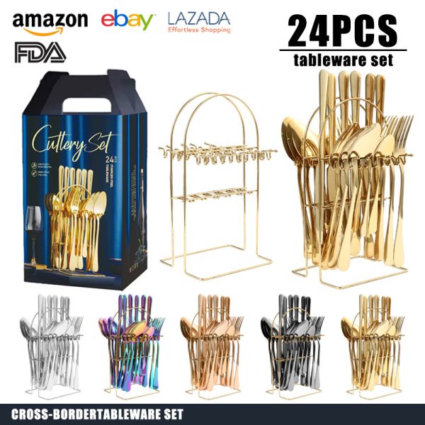 24 piece stainless steel cutlery set