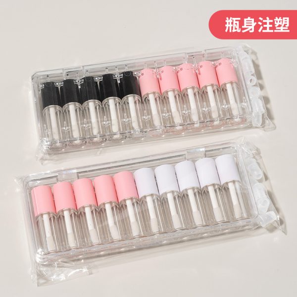 1.2ml injection molding sample lip gloss tube lip gloss tube set of 10 pieces can be printed logo in a group
