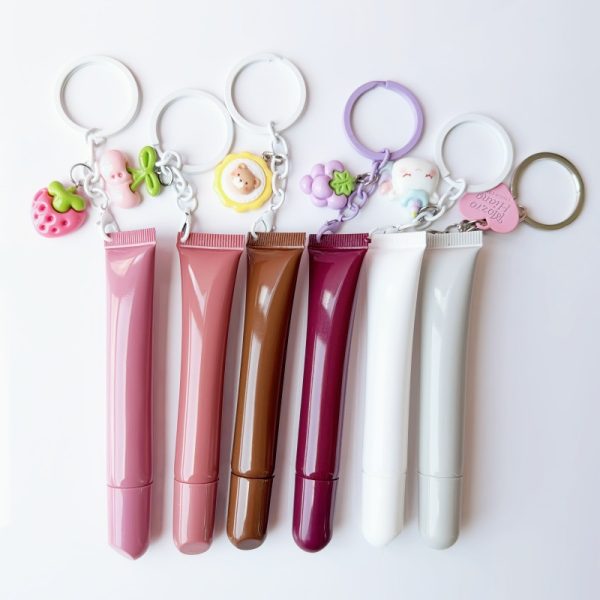 10ml factory stock pink lipstick hose lip glaze squeeze hose eye cream sunscreen punch with pendant