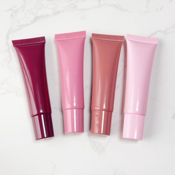 factory in stock 15ml 10g red pink lip gloss blush liquid plastic pe extrusion hose cosmetic packaging material